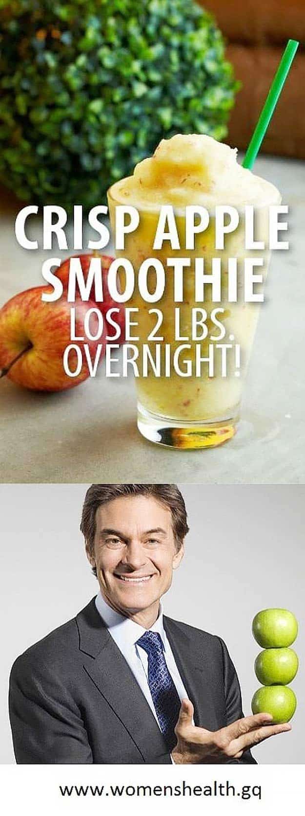 Healthy smoothie recipes and easy ideas perfect for breakfast, energy. Low calorie and high protein recipes for weightloss and to lose weight. Simple homemade recipe ideas that kids love. | Dr Oz Crispy Apple Smoothie Recipe + Shrink Drinks Rapid Weight Loss #smoothies #recipess