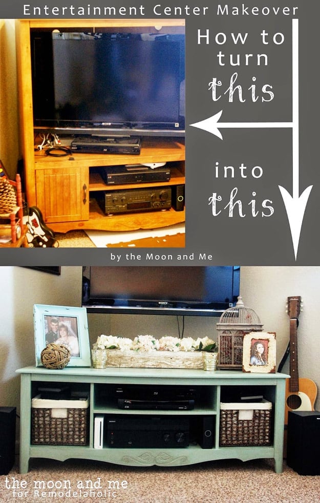 DIY Furniture Hacks | Entertainment Center into a TV Console Table | Cool Ideas for Creative Do It Yourself Furniture Made From Things You Might Not Expect