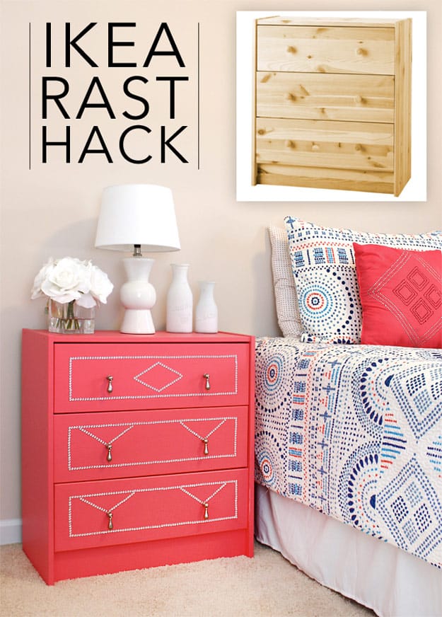 DIY Furniture Makeovers - Refurbished Furniture and Cool Painted Furniture Ideas for Thrift Store Furniture Makeover Projects | Coffee Tables, Dressers and Bedroom Decor, Kitchen | IKEA Rast Dresser Hack #diy #furnituremakeover #diyfurniture