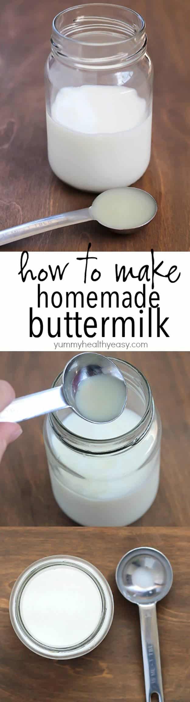 Coolest Cooking Hacks, Tips and Tricks for Easy Meal Prep, Recipe Shortcuts and Quick Ideas for Food | Make Easy Homemade Buttermilk 