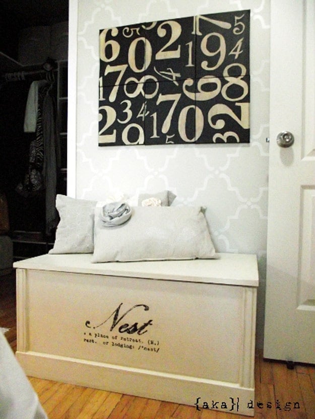 DIY Furniture Store KnockOffs - Do It Yourself Furniture Projects Inspired by Pottery Barn, Restoration Hardware, West Elm. Tutorials and Step by Step Instructions | Pottery Barn Inspired Numbers Canvas #diyfurniture #diyhomedecor #copycats