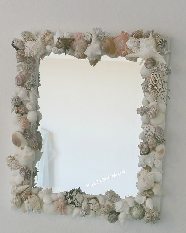 76 Crafts To Make and Sell - Easy DIY Ideas for Cheap Things To Sell on Etsy, Online and for Craft Fairs. Make Money with These Homemade Crafts for Teens, Kids, Christmas, Summer, Mother’s Day Gifts. | Sea Shell Mirror #crafts #diy