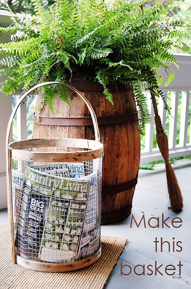 Cool DIY Furniture Ideas | Supercool Basket Copycatting Country Living Magazine |