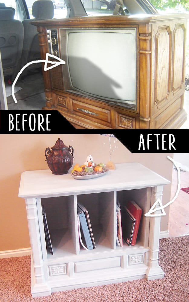 DIY Furniture Hacks | Trash to Treasure Curb Side TV Transformation | Cool Ideas for Creative Do It Yourself Furniture | Cheap Home Decor Ideas for Bedroom, Bathroom, Living Room, Kitchen #diy