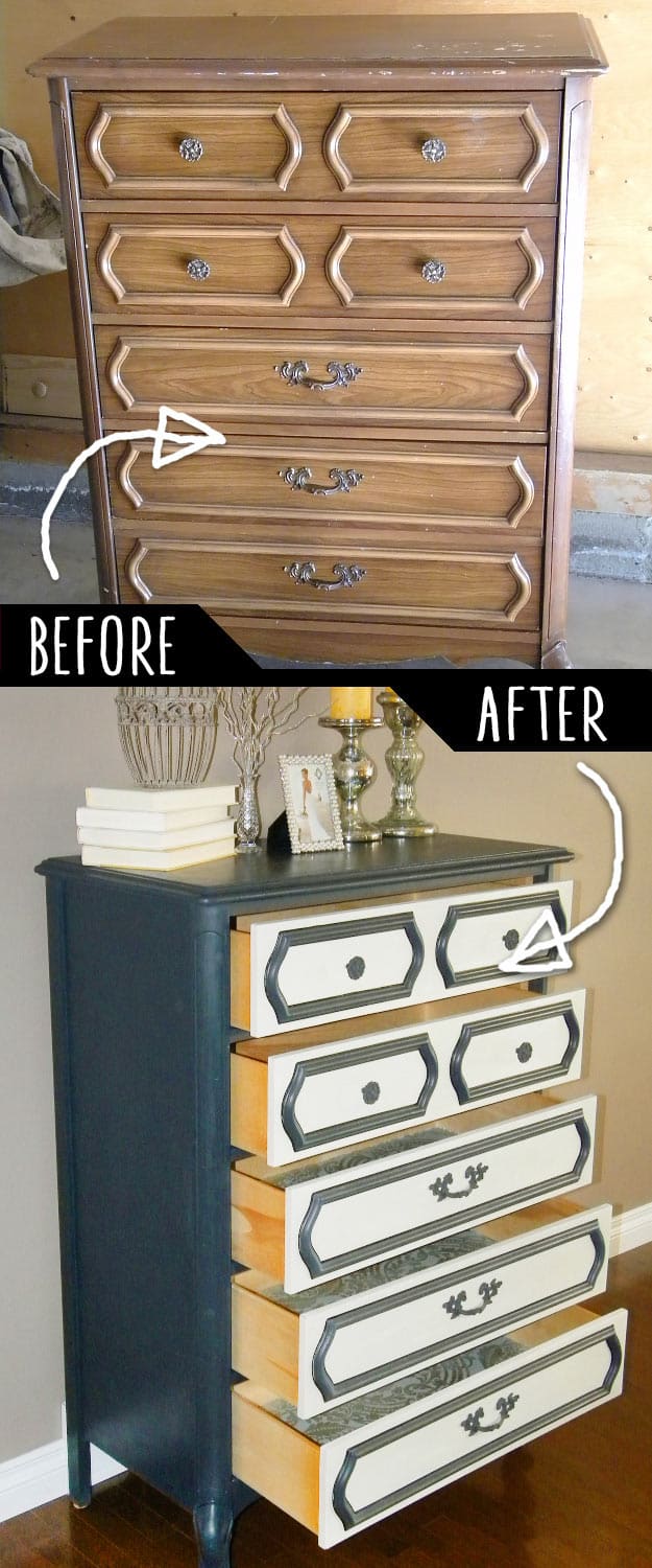 DIY Furniture Makeovers - Refurbished Furniture and Cool Painted Furniture Ideas for Thrift Store Furniture Makeover Projects | Coffee Tables, Dressers and Bedroom Decor, Kitchen | Unmatching Dresser Re-do #diy #furnituremakeover #diyfurniture