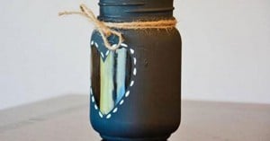 Chalkboard Heart Candlelight Mason Jar