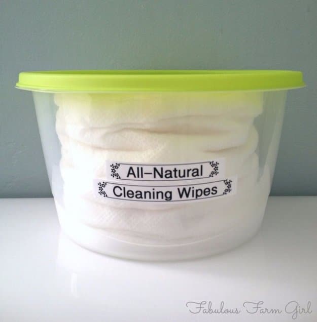 Best Natural Homemade DIY Cleaners and Recipes - All Natural Cleaning Wipes Recipe - All Purposed Home Care and Cleaning with Vinegar, Essential Oils and Other Natural Ingredients For Cleaning Bathroom, Kitchen, Floors, Laundry, Furniture and More 