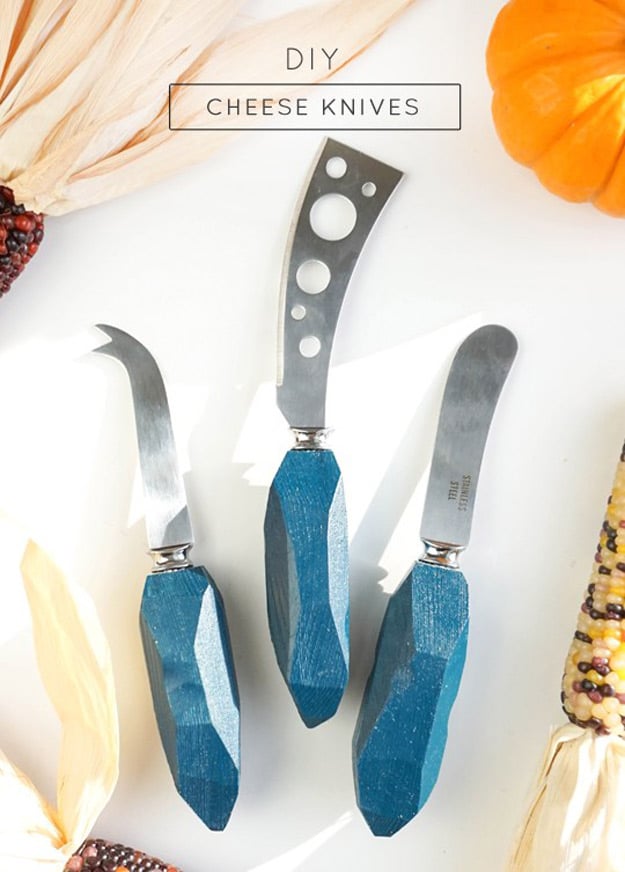 Expensive Looking DIY Wedding Gift Ideas - DIY Cheese Knives - Easy and Unique Homemade Gift Ideas for Bride and Groom - Cheap Presents You Can Make for the Couple- for the Home, From The Kids, Personalized Ideas for Parents and Bridesmaids #diywedding #weddinggifts #diygifts