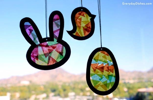 DIY Easter Decorations - Decor Ideas for the Home and Table - DIY Easter Suncatcher - Cute Easter Wreaths, Cheap and Easy Dollar Store Crafts for Kids. Vintage and Rustic Centerpieces and Mantel Decorations. 