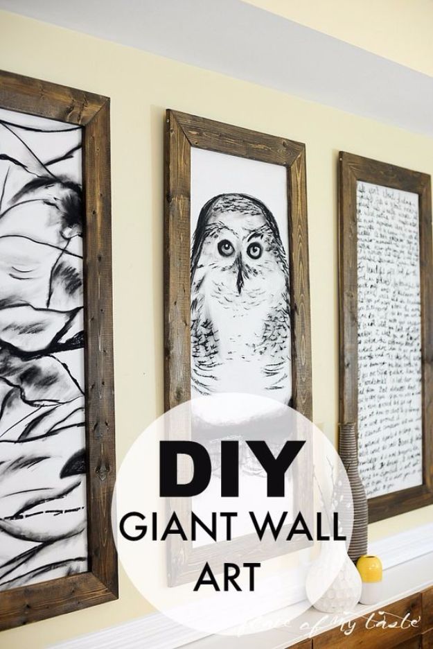 DIY Wall Art Ideas and Do It Yourself Wall Decor for Living Room, Bedroom, Bathroom, Teen Rooms | DIY Giant Wall Art | Cheap Ideas for Those On A Budget. Paint Awesome Hanging Pictures With These Easy Step By Step Tutorial 