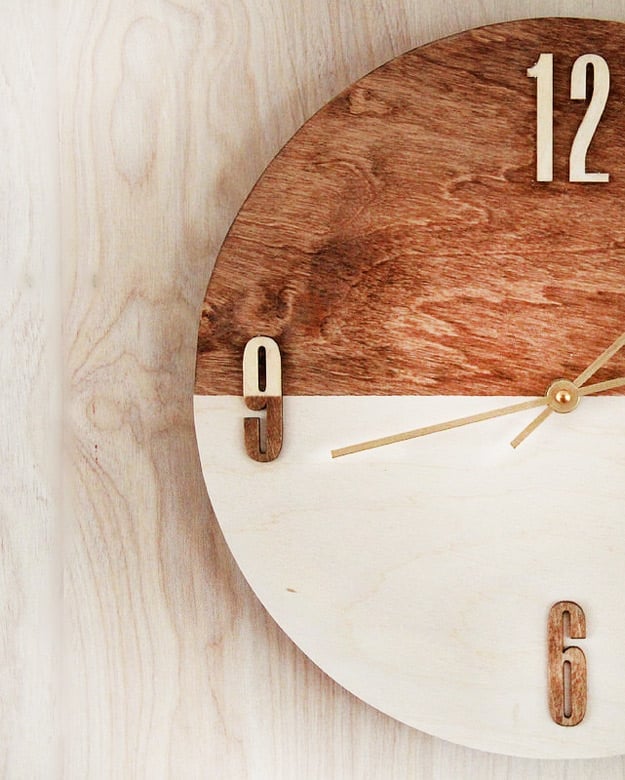 Expensive Looking DIY Wedding Gift Ideas - DIY Wood Stained Clock - Easy and Unique Homemade Gift Ideas for Bride and Groom - Cheap Presents You Can Make for the Couple- for the Home, From The Kids, Personalized Ideas for Parents and Bridesmaids #diywedding #weddinggifts #diygifts