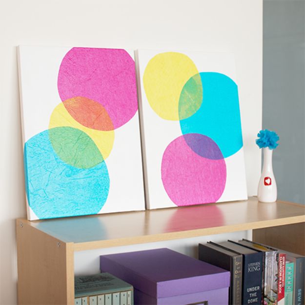 DIY Wall Art Ideas and Do It Yourself Wall Decor for Living Room, Bedroom, Bathroom, Teen Rooms | DIY Wall Art Bubbles | Cheap Ideas for Those On A Budget. Paint Awesome Hanging Pictures With These Easy Step By Step Tutorial 