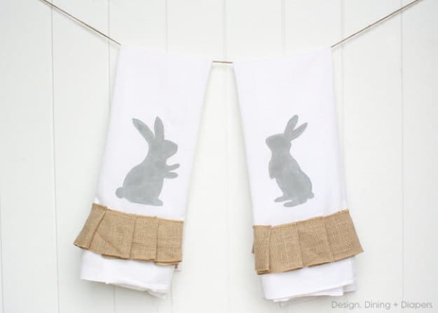 DIY Easter Decorations - Decor Ideas for the Home and Table - Easter Bunny Tea Towels - Cute Easter Wreaths, Cheap and Easy Dollar Store Crafts for Kids. Vintage and Rustic Centerpieces and Mantel Decorations. 