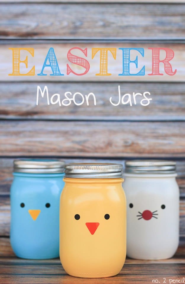 DIY Easter Decorations - Decor Ideas for the Home and Table - Easter Mason Jars Craft - Cute Easter Wreaths, Cheap and Easy Dollar Store Crafts for Kids. Vintage and Rustic Centerpieces and Mantel Decorations. 