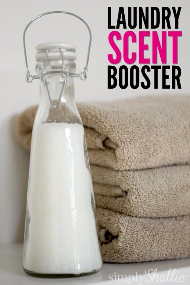 Best Natural Homemade DIY Cleaners and Recipes - Homemade Laundry Scent Booster Recipe - All Purposed Home Care and Cleaning with Vinegar, Essential Oils and Other Natural Ingredients For Cleaning Bathroom, Kitchen, Floors, Laundry, Furniture and More 