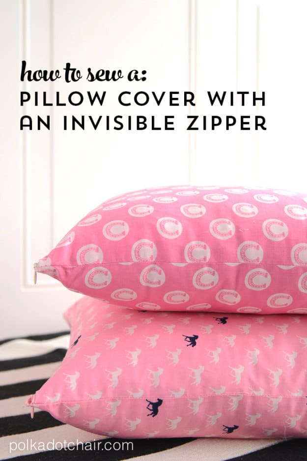 Sewing Projects for The Home - How to Sew a Pillow Cover with Invisible Zipper - Free DIY Sewing Patterns, Easy Ideas and Tutorials for Curtains, Upholstery, Napkins, Pillows and Decor #homedecor #diy #sewing