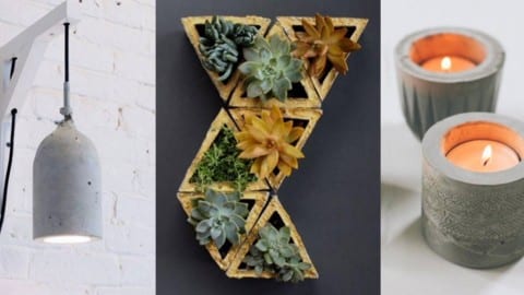 43 DIY Concrete Crafts and Projects