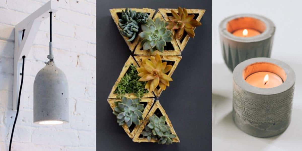 43 DIY Concrete Crafts and Projects