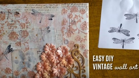 Vintage Wall Art Made Easy – DIY Mixed Media Canvas | DIY Joy Projects and Crafts Ideas