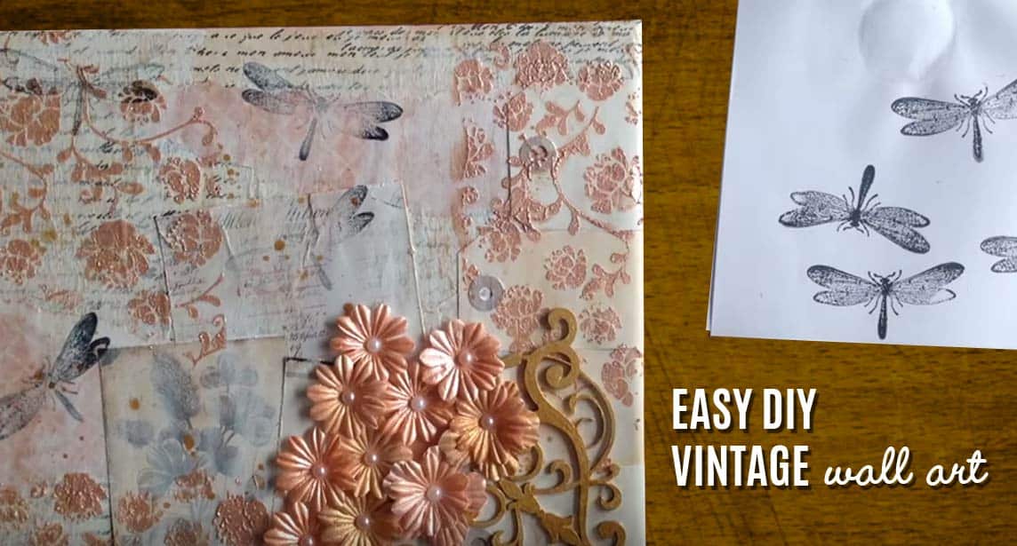 Vintage Wall Art Made Easy - DIY Mixed Media Canvas