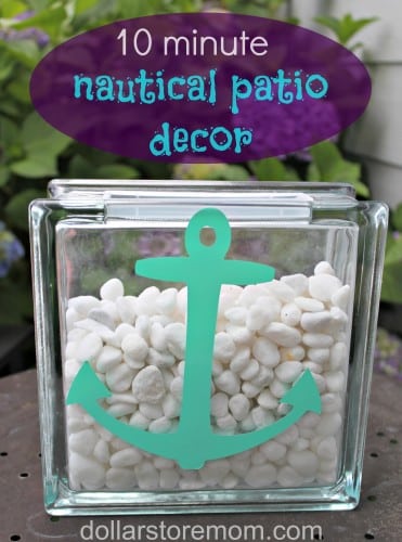 DIY Porch and Patio Ideas - 10 Minute Decor Nautical Patio Vase - Decor Projects and Furniture Tutorials You Can Build for the Outdoors -Swings, Bench, Cushions, Chairs, Daybeds and Pallet Signs 