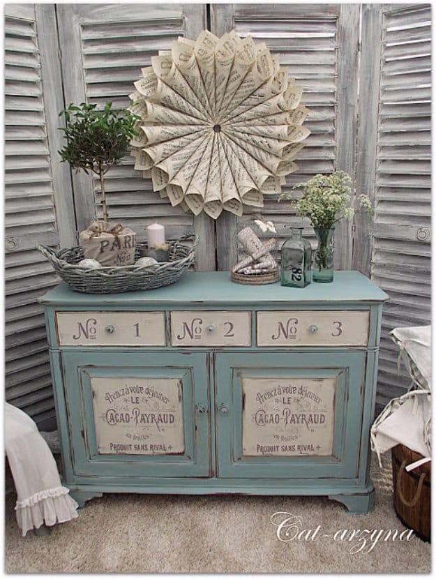 Brilliant DIY Decor Ideas for The Bedroom - Adorable French Typography Painted Furniture - Rustic and Vintage Decorating Projects for Bedroom Furniture, Bedding, Wall Art, Headboards, Rugs, Tables and Accessories. Tutorials and Step By Step Instructions 