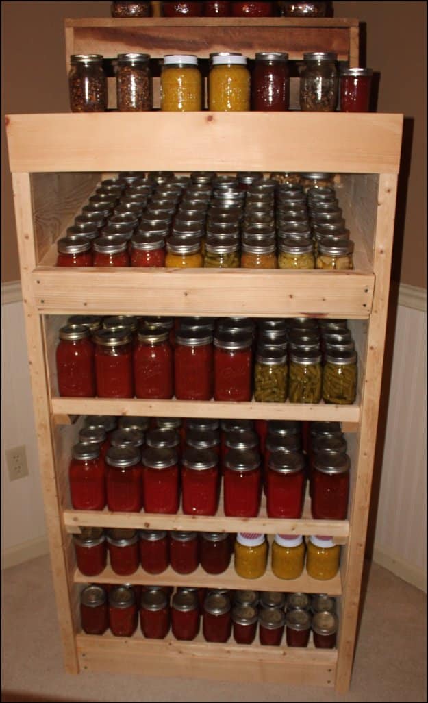 DIY Pallet Furniture Ideas - Canning Pantry Cupboard Made of Pallets - Best Do It Yourself Projects Made With Wooden Pallets - Indoor and Outdoor, Bedroom, Living Room, Patio. Coffee Table, Couch, Dining Tables, Shelves, Racks and Benches 