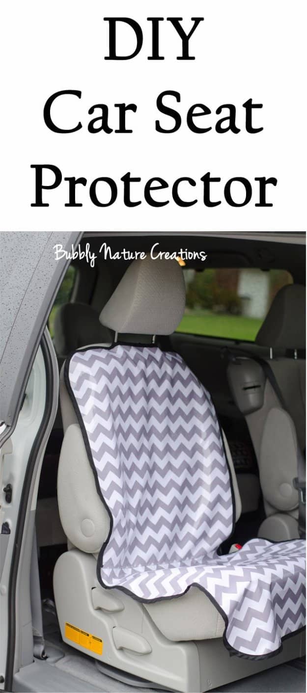 DIY Car Accessories and Ideas for Cars - DIY Car Seat Protector - Interior and Exterior, Seats, Mirror, Seat Covers, Storage, Carpet and Window Cleaners and Products - Decor, Keys and Iphone and Tablet Holders - DIY Projects and Crafts for Women and Men 