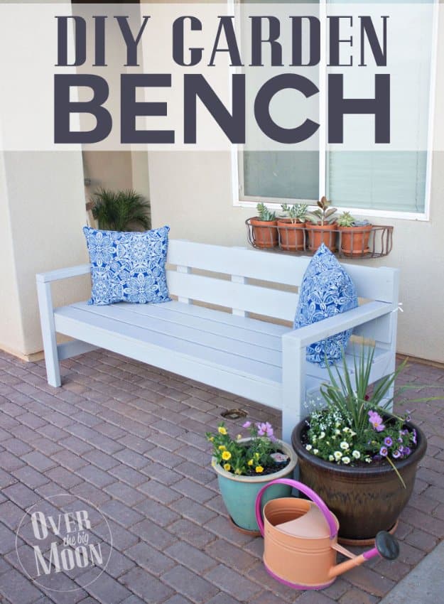 DIY Porch and Patio Ideas - DIY Front Porch Bench - Decor Projects and Furniture Tutorials You Can Build for the Outdoors -Swings, Bench, Cushions, Chairs, Daybeds and Pallet Signs 