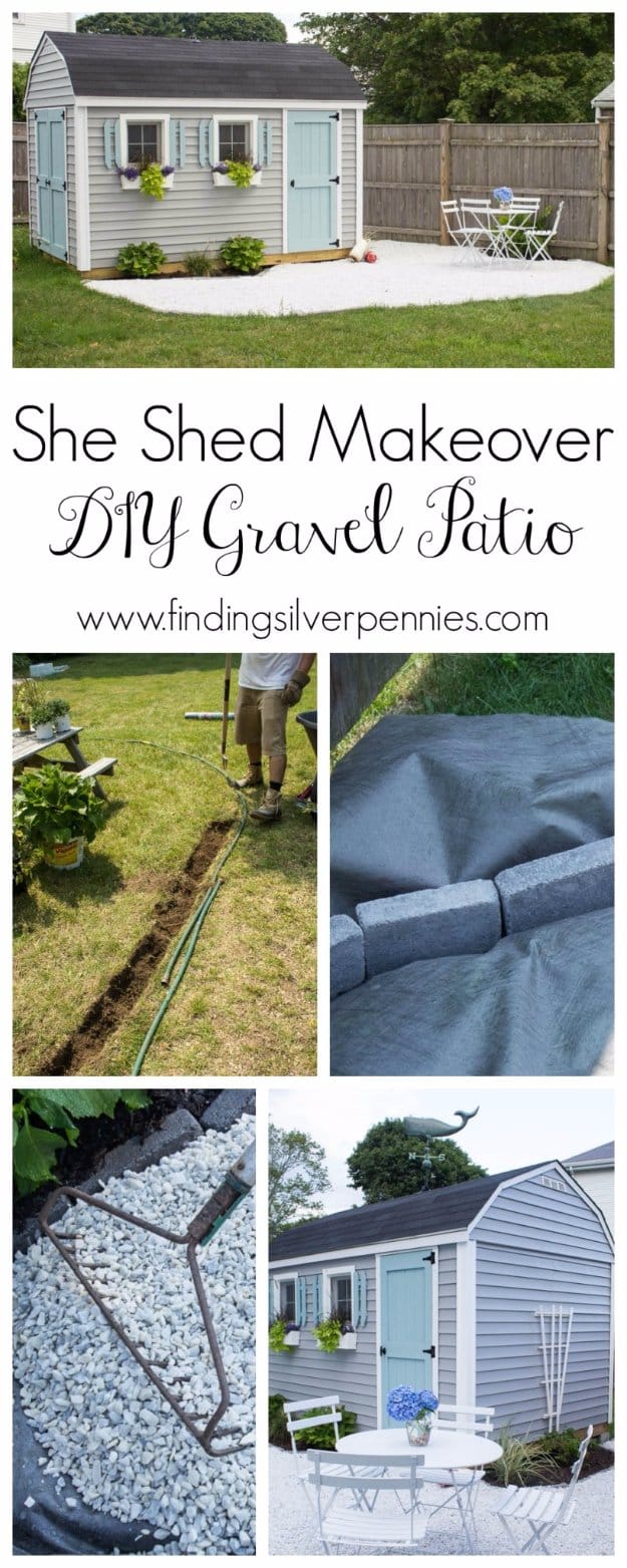 DIY Porch and Patio Ideas - DIY Gravel Patio - Decor Projects and Furniture Tutorials You Can Build for the Outdoors -Swings, Bench, Cushions, Chairs, Daybeds and Pallet Signs 