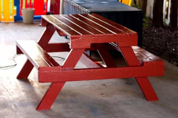 DIY Pallet Furniture Ideas - DIY Pallet Picnic Table - Best Do It Yourself Projects Made With Wooden Pallets - Indoor and Outdoor, Bedroom, Living Room, Patio. Coffee Table, Couch, Dining Tables, Shelves, Racks and Benches 