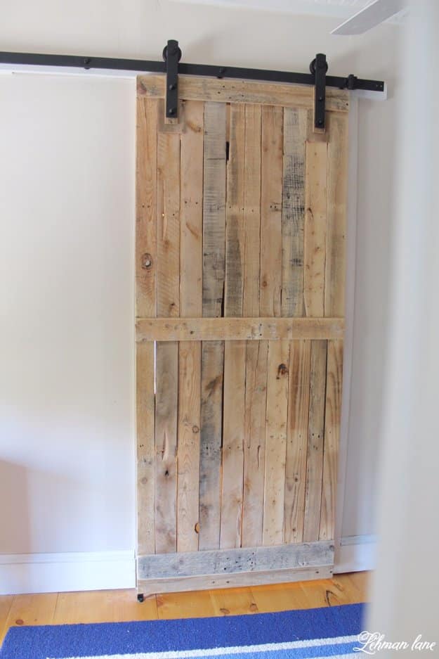 DIY Pallet Furniture Ideas - DIY Pallet Sliding Barn Door - Best Do It Yourself Projects Made With Wooden Pallets - Indoor and Outdoor, Bedroom, Living Room, Patio. Coffee Table, Couch, Dining Tables, Shelves, Racks and Benches 