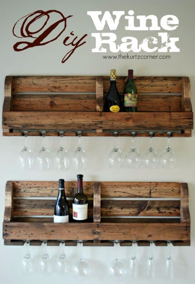 DIY Pallet Furniture Ideas - DIY Wine Rack - Best Do It Yourself Projects Made With Wooden Pallets - Indoor and Outdoor, Bedroom, Living Room, Patio. Coffee Table, Couch, Dining Tables, Shelves, Racks and Benches 