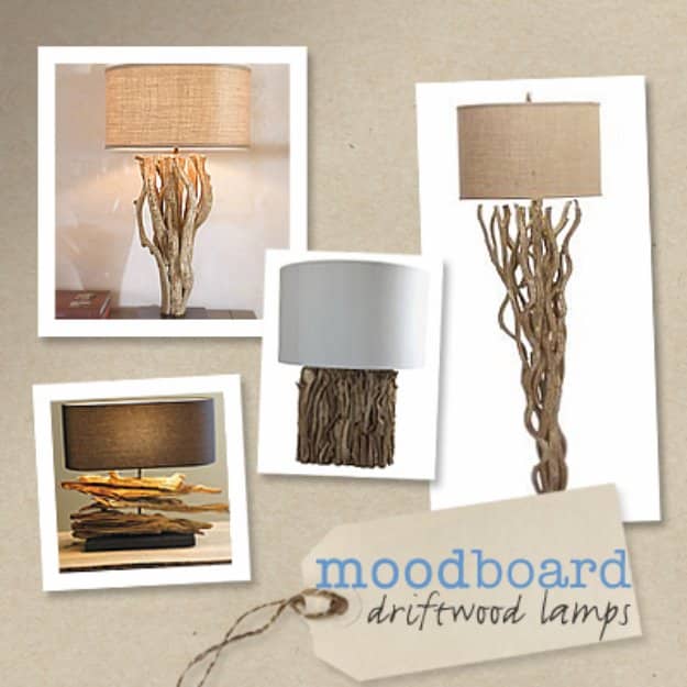 Brilliant DIY Decor Ideas for The Bedroom - Driftwood Table Lamp - Rustic and Vintage Decorating Projects for Bedroom Furniture, Bedding, Wall Art, Headboards, Rugs, Tables and Accessories. Tutorials and Step By Step Instructions 