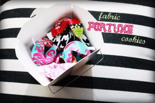 Cool Crafts You Can Make With Fabric Scraps - Fabric Fortune Cookies - Creative DIY Sewing Projects and Things to Do With Leftover Fabric Scrap Crafts #sewing #fabric #crafts