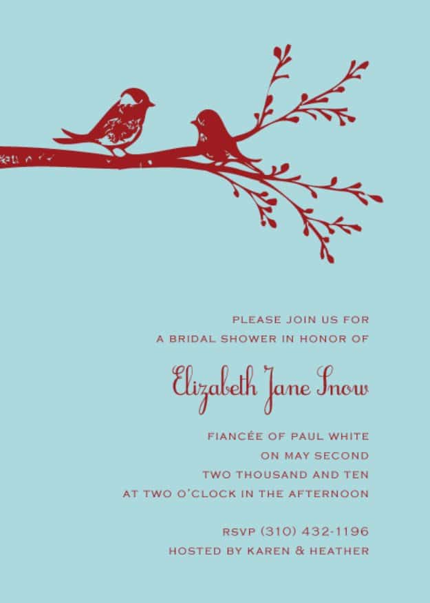 DIY Wedding Invitiations - Love Bird Wedding Invitation - Templates, Free Printables and Wording | Tutorials for Unique, Rustic, Elegant and Vintage Homemade Invites #weddinginvitations #diyweddings