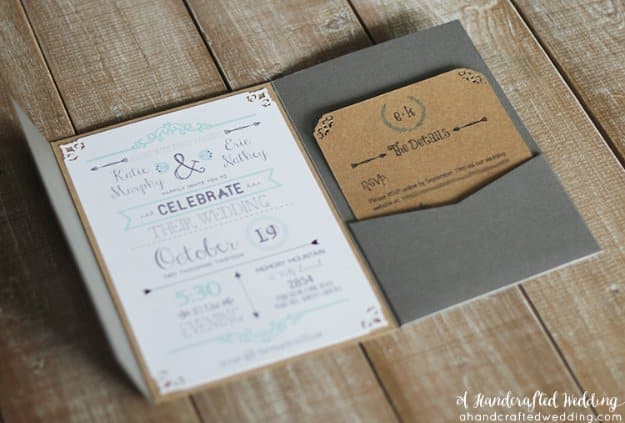 Homemade Wedding Invitations Examples 6