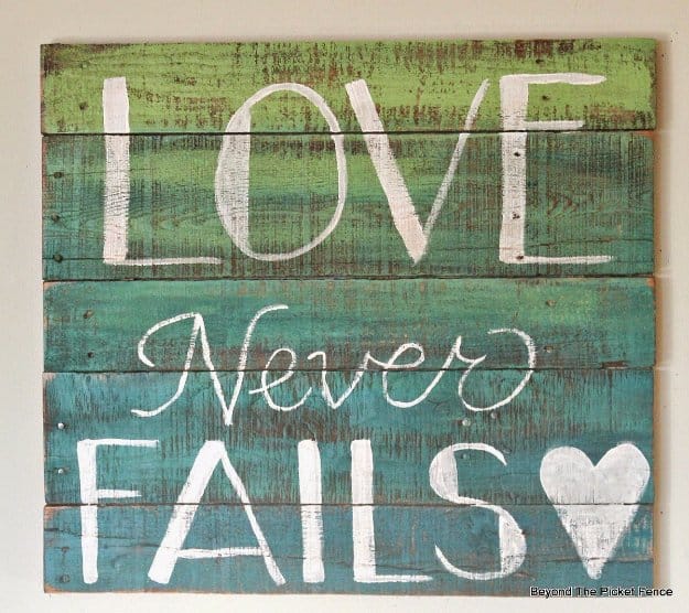 Two Color Ombre Wood Pallet Sign