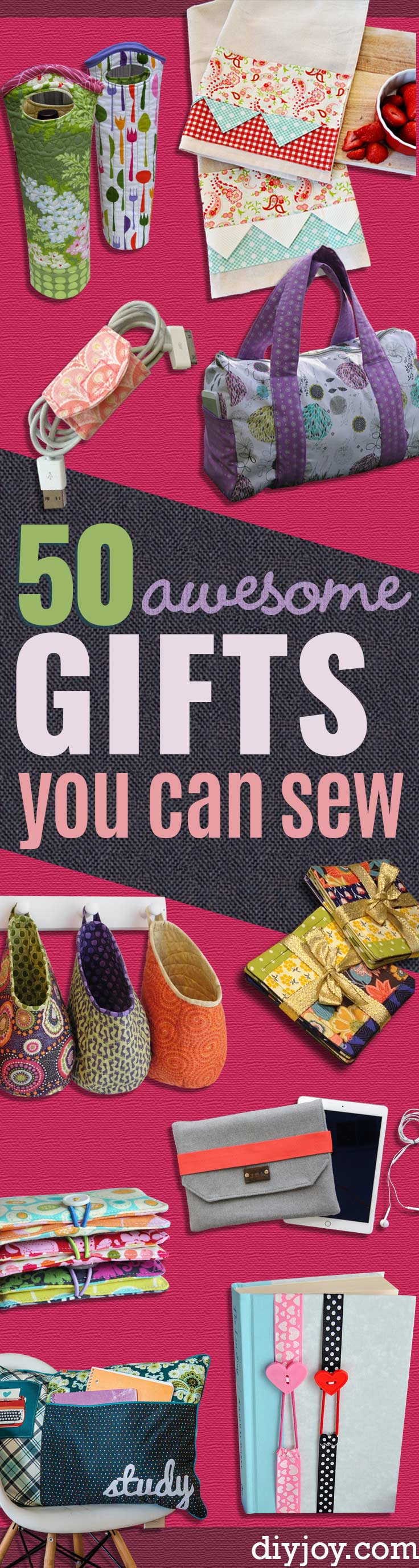 50 DIY Sewing Gift Ideas You Can Make For Just About Anyone