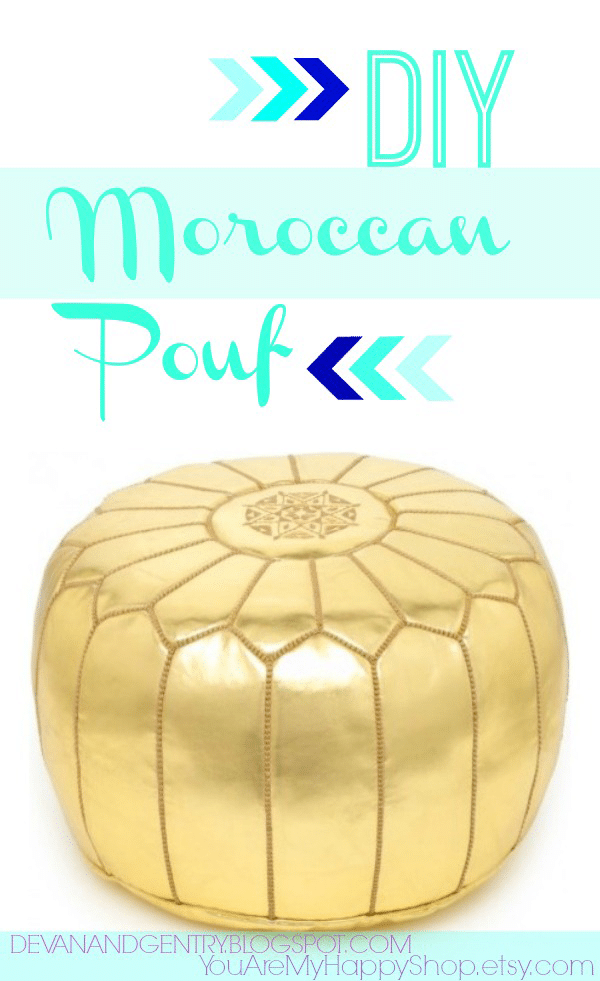 Fabulous DIY Poufs and Ottomans - DIY Moroccan Pouf - Step by Step Tutorials and Easy Patterns for Cool Home Decor. Crochet, No Sew, Leather, Moroccan Boho, Knit and Fun Fur Projects and Chair Ideas #diy #diyfurniture #sewing 