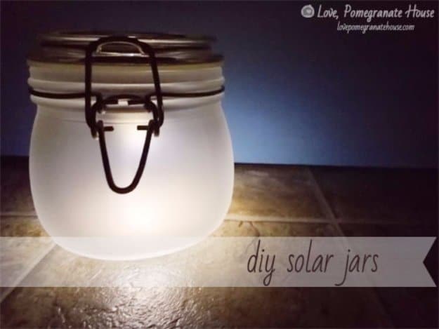 Mason Jar Ideas for Summer - DIY Solar Jars - Mason Jar Crafts, Decor and Gifts, Centerpieces and DIY Projects With Jars That Are Perfect For Summertime - Fun and Easy Lights, Cool Vases, Creative 4th of July Ideas