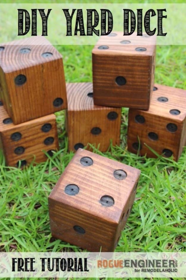 DIY Ideas to Get Your Backyard Ready for Summer - DIY Yard Dice - Cool Ideas for the Yard This Summer. Furniture, Games and Fun Outdoor Decor both Adults and Kids Will Enjoy