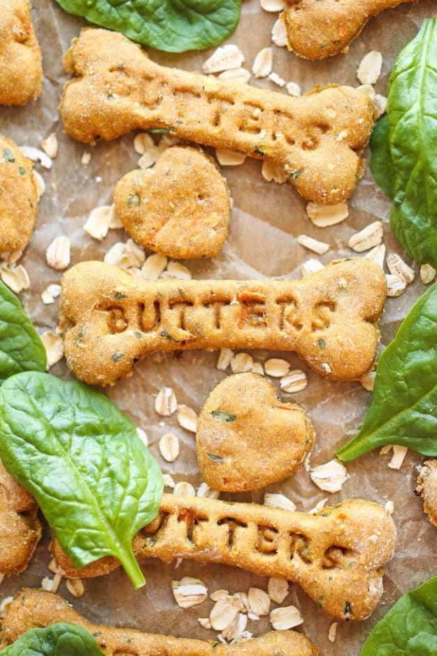 DIY Pet Recipes For Treats and Food - Spinach, Carrot and Zucchini Dog Treats - Dogs, Cats and Puppies Will Love These Homemade Products and Healthy Recipe Ideas - Peanut Butter, Gluten Free, Grain Free - How To Make Home made Dog and Cat Food 