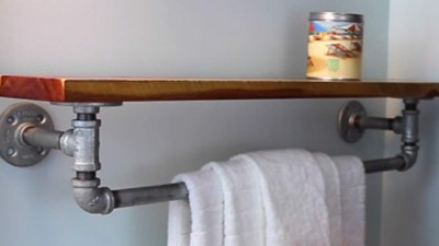 DIY Pipe Shelf - Cool Rustic Home Decor Ideas