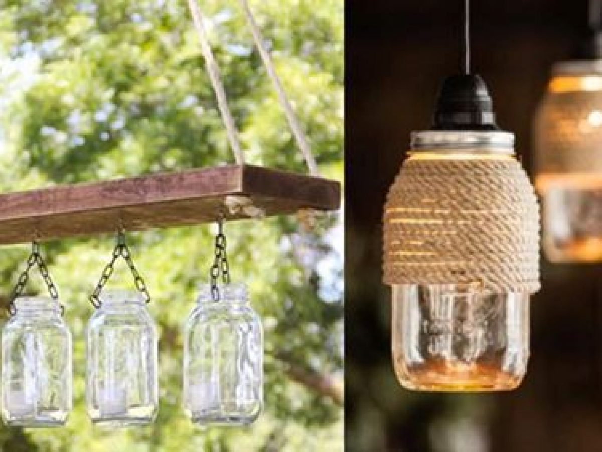 Diy outdoor mason on sale jar lights