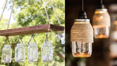 Mason jar shop lights diy