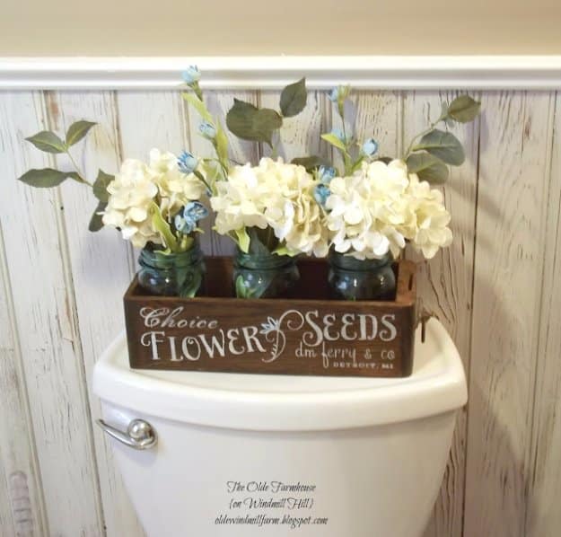 DYI Bathroom Decor Ideas - Farmhouse DIY Decor for Bathroom - Seenbasket Storage Bin Tutorial Cool Do It Yourself Bath Ideas on A Budget, Rustic Bathroom Fixtures, Creative Wall Art, Rugs mason jar idea bath diy