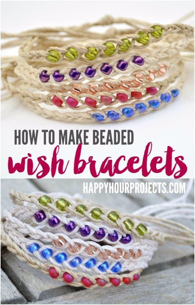 Easy Crafts To Make and Sell - Beaded Wish Bracelets - Cool Homemade Craft Projects You Can Sell On Etsy, at Craft Fairs, Online and in Stores. Quick and Cheap DIY Ideas that Adults and Even Teens #craftstosell #diyideas #crafts