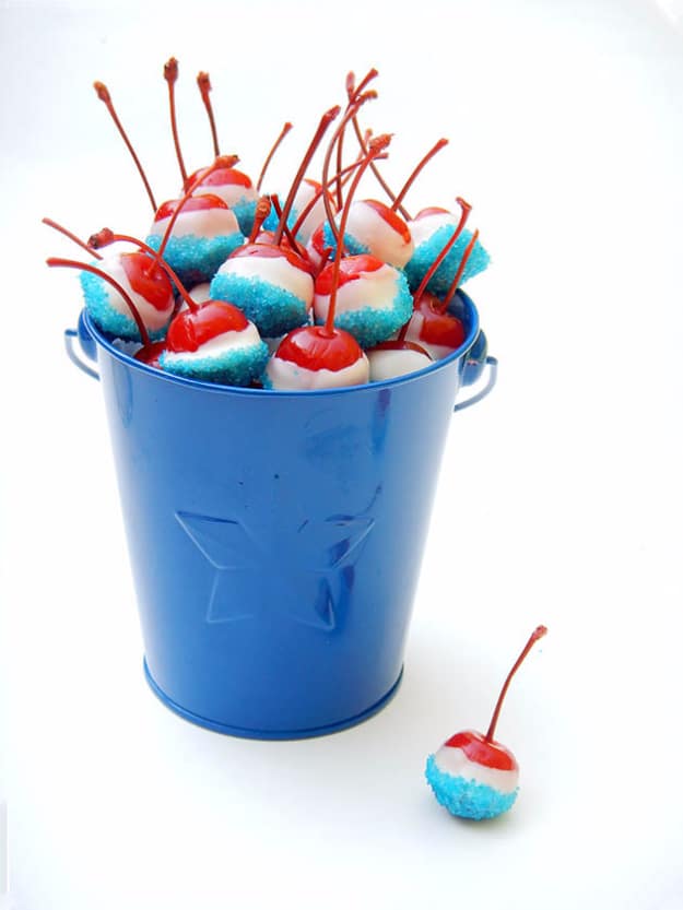 Best Fourth of July Food and Drink Ideas - Buzzed Cherry Bombs - BBQ on the 4th with these Desserts, Recipes and Ideas for Healthy Appetizers, Party Trays, Easy Meals for a Crowd and Fun Drink Ideas 