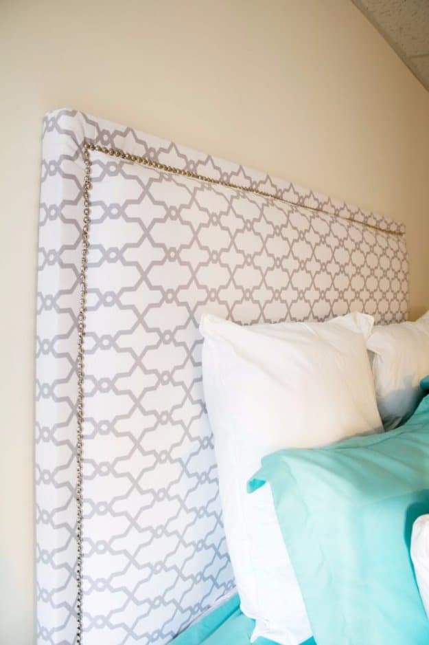 DIY Headboard Ideas - DIY Fabric Headboard - Easy and Cheap Do It Yourself Headboards - Upholstered, Wooden, Fabric Tufted, Rustic Pallet, Projects With Lights, Storage and More Step by Step Tutorials #diy #bedroom #furniture